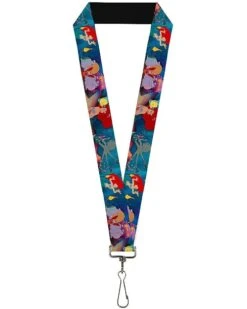 Buckle-Down Lanyard - The Little Mermaid Under The Sea Scenes2-Octopus/Snails