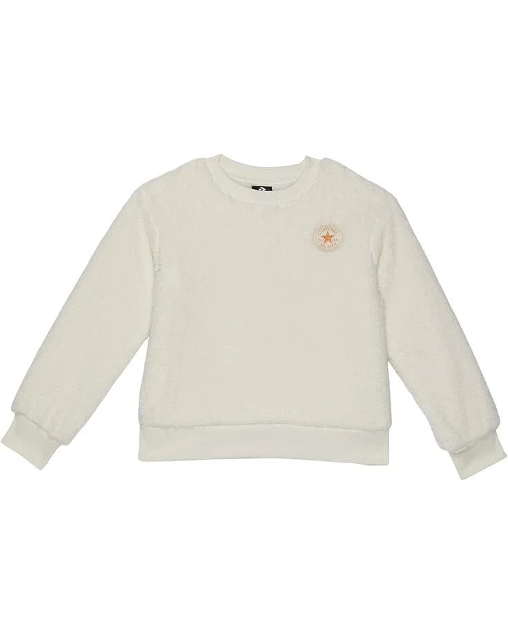 Converse Kids Sherpa Crew Neck Sweatshirt (Big Kids) 1 Converse Kids Sherpa Crew Neck Sweatshirt (Big Kids)