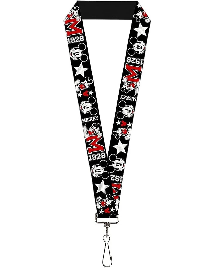 Buckle-Down Lanyard-1.0-Classic Mickey Mouse 1928 Collage Black/Whit 1 Buckle-Down Lanyard-1.0-Classic Mickey Mouse 1928 Collage Black/Whit