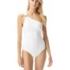 MICHAEL Michael Kors Iconic Solids One Shoulder One-Piece