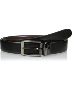 Perry Ellis Portfolio Men's 2-Tone Matte And Shine Buckle Reversible Belt