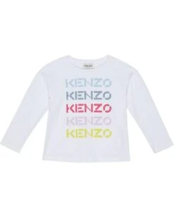 Kenzo Kids Multi Logo Long Sleeve T-Shirt (Toddler/Little Kids)