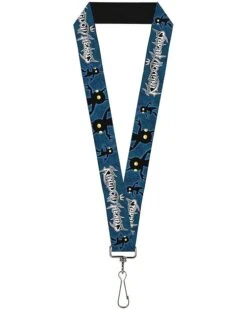 Buckle-Down Lanyard-1.0-Kingdom Hearts Shadow Poses2 Navy Blue/Black