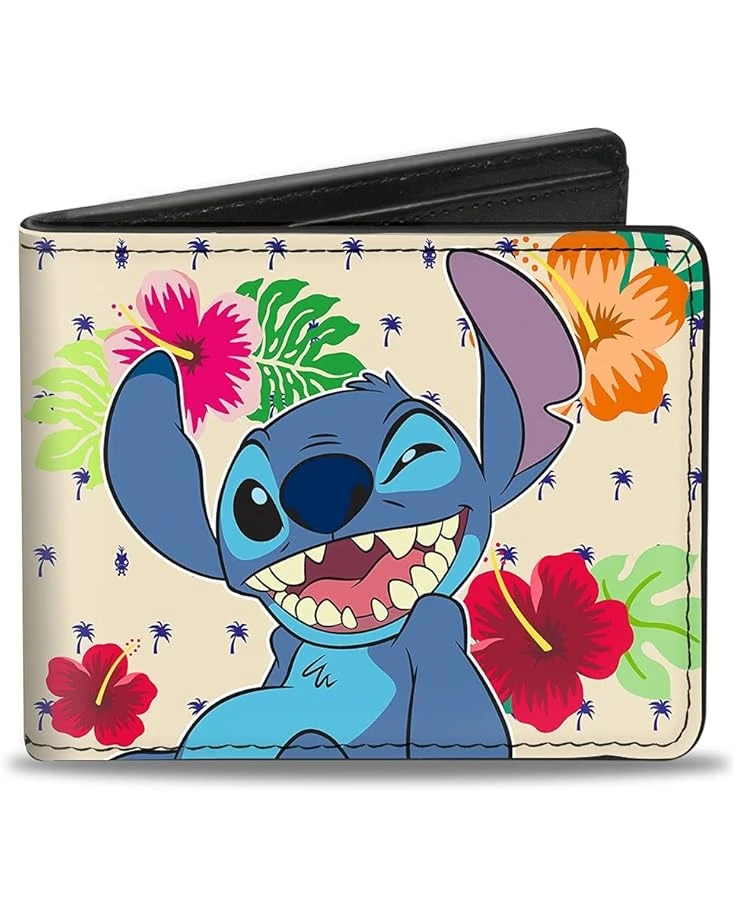 Buckle-Down Men's Stitch Winking Pose + Ohana Means Family/Tropical Icons, Multicolor, Standard Size 1 Buckle-Down Men's Stitch Winking Pose + Ohana Means Family/Tropical Icons, Multicolor, Standard Size