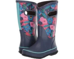 Bogs Kids Rain Boots Water Pansies (Toddler/Little Kid/Big Kid)