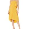 Halston Women's Strapless Hi-lo Flounce Dress