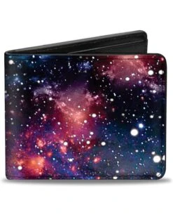 Buckle-Down Mens Buckle-down Pu Bifold - Space Dust Collage Bi Fold Wallet, Multicolor, 4.0 X 3.5 US