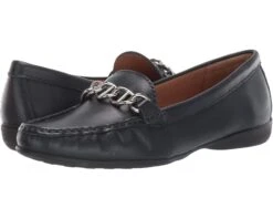 Driver Club USA Women's Leather Chain Detail Driving Loafer
