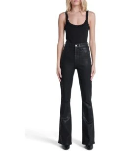 7 For All Mankind Ultra High-Rise Skinny Boot In Coated Black