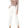 HUE High-Rise Shredded Cropped Denim Flare