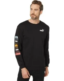 PUMA Essentials+ Logo Repeat Graphic Crew