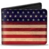 Buckle-Down PU Bifold Wallet - American Flag Stripe