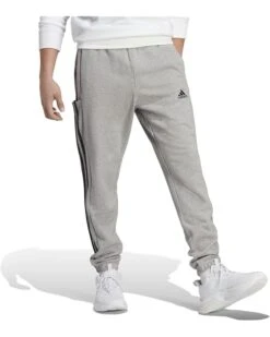 Adidas Big & Tall Essentials Camo French Terry Tapered 3-Stripes Pants