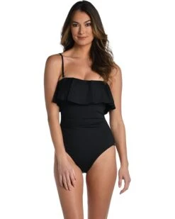 La Blanca Island Goddess Ruffle Bandeau One-Piece