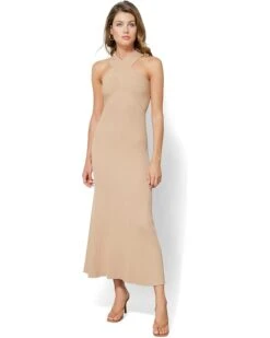 Line And Dot Dre Crisscross Midi Dress