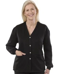 Silverts Fleece Cardigan Open Back