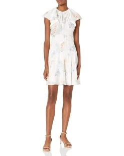 Rebecca Taylor Women's Short Sleeve Hydrangea Dress