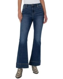Liverpool Hannah High-Rise Flare Jeans W/ Wide Hem 32" In Chatfield