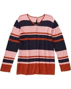 Silverts Striped Open Back Adaptive Sweater