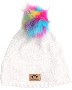 Appaman Kids Boucle Beanie W/ Rainbow Pom Pom (Infant/Toddler/Little Kids/Big Kids)
