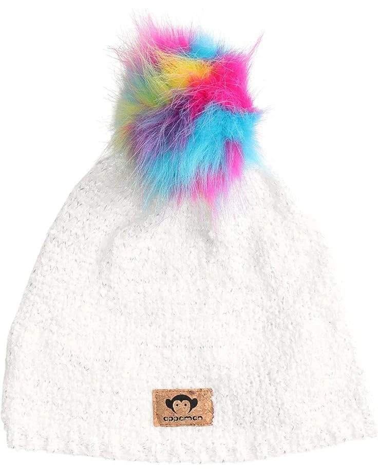 Appaman Kids Boucle Beanie W/ Rainbow Pom Pom (Infant/Toddler/Little Kids/Big Kids) 1 Appaman Kids Boucle Beanie W/ Rainbow Pom Pom (Infant/Toddler/Little Kids/Big Kids)