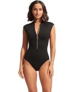 Seafolly Seafolly Collective Zip Front One-Piece