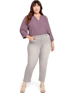 NYDJ Plus Size Relaxed Straight Ankle Square Pockets In Hamstead