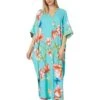 Natori Wild Poppy Zip Caftan