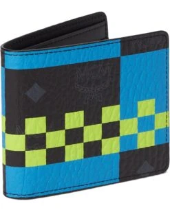 MCM Aren Checkerboard Visetos Small Wallet