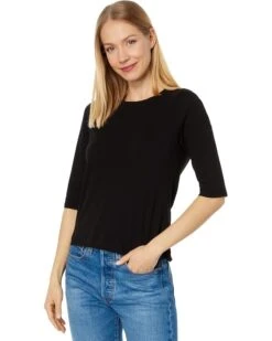 LAmade Santa Monica Mitered Back Elbow Length Tee