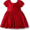 Janie And Jack Satin Party Dress (Toddler/Little Kids/Big Kids)