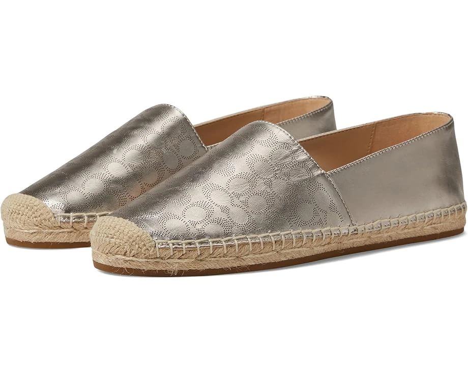 COACH Carley Metallic Leather Espadrille 1 COACH Carley Metallic Leather Espadrille