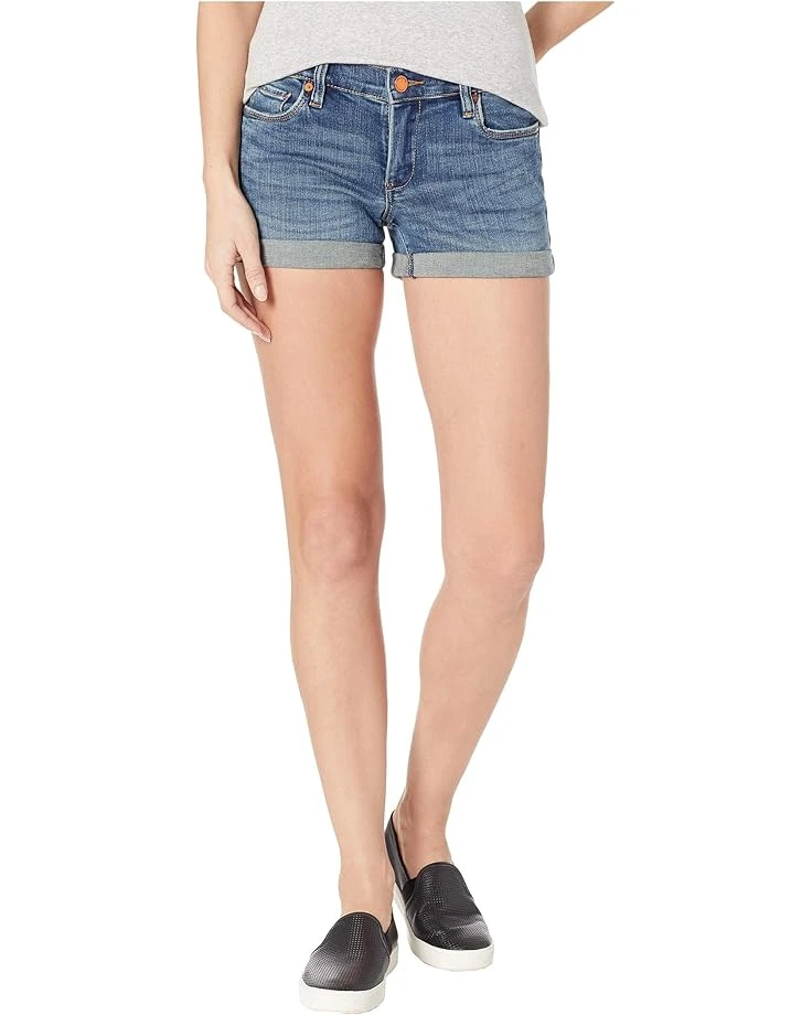 Blank NYC The Fulton Denim Roll Up Shorts In Blue Steel 1 Blank NYC The Fulton Denim Roll Up Shorts In Blue Steel