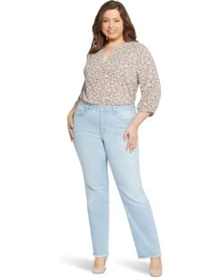 NYDJ Plus Size Mid-Rise Relaxed Straight In Brightside