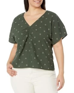 Madewell Plus Voile Puff-Sleeve Top In Floral