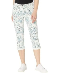 NYDJ Petite Chloe Capris 1" Cuff In Frosted Willow Vanilla