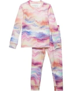P.J. Salvage Kids Sunset Glow Peachy Two-Piece Jammie Set (Toddler/Little Kids/Big Kids)