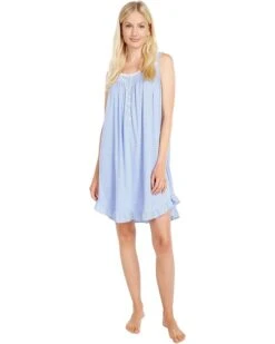 Eileen West Cotton Polyester Sleeveless Short Chemise