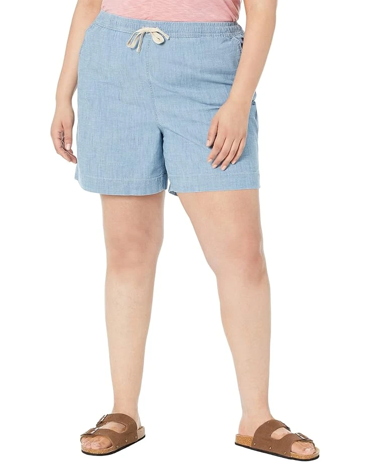 L.L.Bean Plus Size Lakewashed Chambray Dock Shorts 1 L.L.Bean Plus Size Lakewashed Chambray Dock Shorts