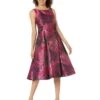 Adrianna Papell Printed Jacquard Fit-and-Flare Party Dress