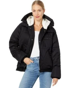 Avec Les Filles Cropped City Puffer Coat