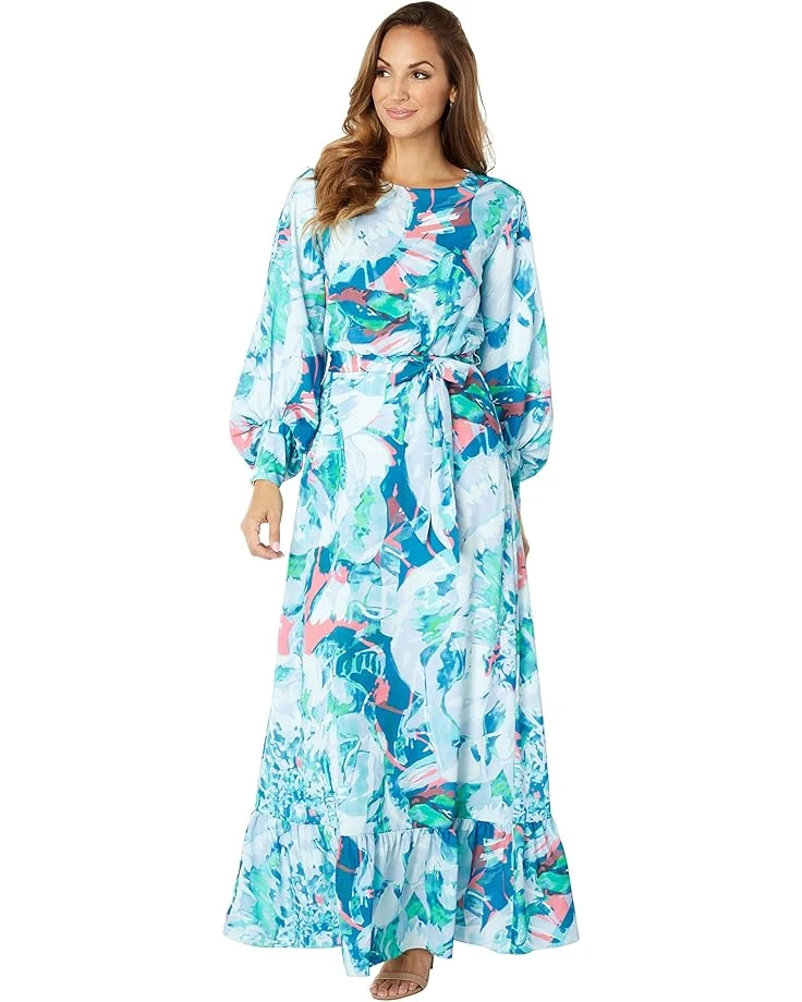 ONE33 Social Crepe De Chine Print Blouson Dress 1 ONE33 Social Crepe De Chine Print Blouson Dress