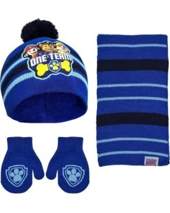 Nickelodeon Paw Patrol Scarf, Hat And Gloves Or Mitten Set For Toddler And Little Boys