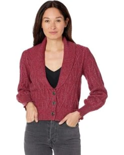 Draper James Marled Tuxedo Cardigan