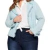 NIC+ZOE Plus Size Fringe Mix Jacket