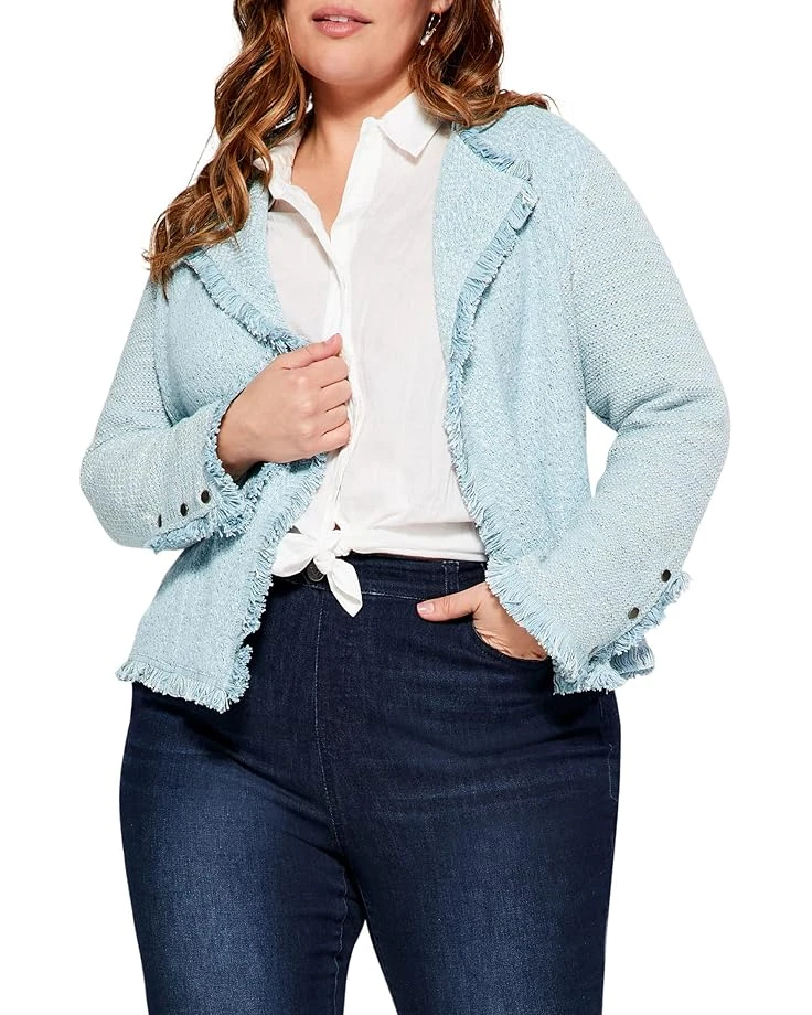 NIC+ZOE Plus Size Fringe Mix Jacket 1 NIC+ZOE Plus Size Fringe Mix Jacket