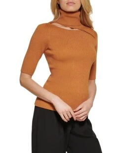 DKNY 3/4 Sleeve Turtleneck Top