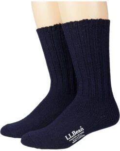 L.L.Bean Merino Wool Ragg Socks 10" 2-Pair