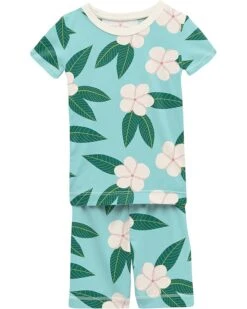 Kickee Pants Kids Short Sleeve Pajama Set With Shorts (Toddler/Little Kids/Big Kids)