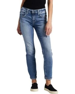 Silver Jeans Co. Boyfriend Mid-Rise Slim Leg Jeans L27170SJL267